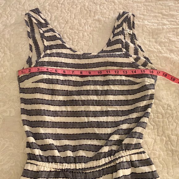 Madewell Striped Romper with Tie Back - Picture 12 of 13
